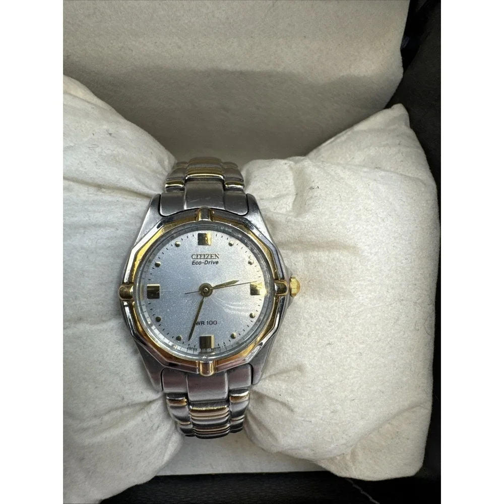 Citizen Eco Drive Solar Tech Steel Two Tone Vintage Date Watch WR100 B230-H17303